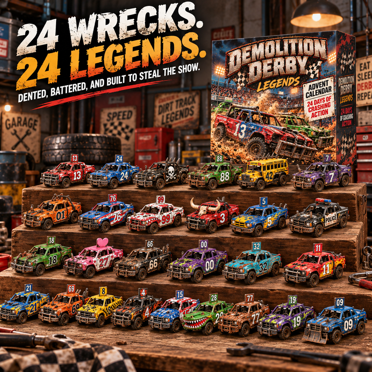 🚗 24 Days of Wrecked Car Legends 🎄 – Vintage Car Collectibles 🎁