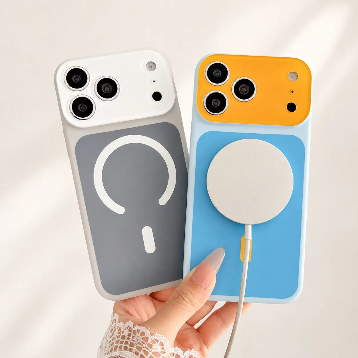 🌈Dopamine Color Block Magnetic Phone Case for iPhone Pro Max