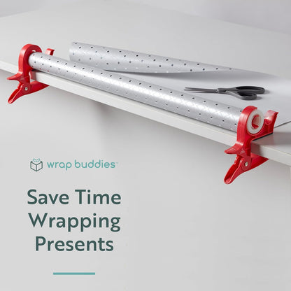 Wrap Buddies Tabletop Gift Wrapping Tool with Tape Dispenser