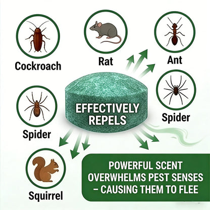 🟢 Natural Peppermint Rodent Repellent Tablets – 12 Pack