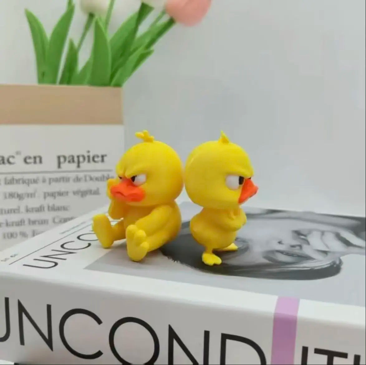 Funny Angry Duck Statue - Cute Desktop & Car Decor