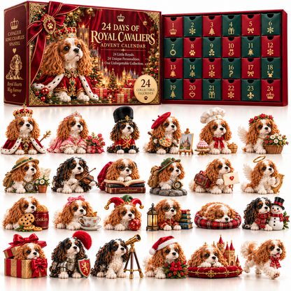 👑 24 Little Royals, One Unforgettable Gift! 🐶 Cavalier King Charles Spaniel Advent Calendar