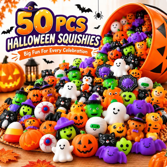 🔥Last Day 50% OFF - 🎃 50PCS Halloween Mochi Squishy Toys