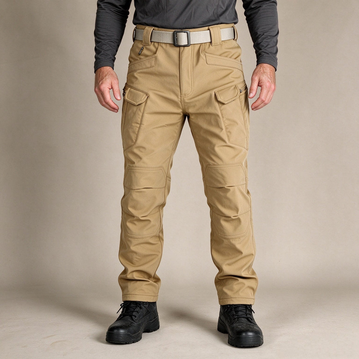 Men's Winter Fleece-Lined Tactical Cargo Pants