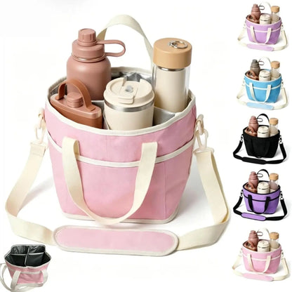 Drink Carrier Bag for 4 Cups with Adjustable Strap