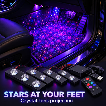 🚗4Pack Car Starry Ambient Lighting Kit