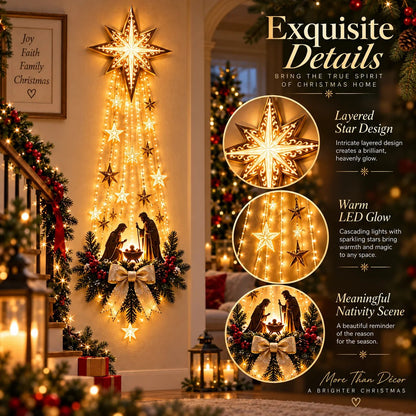 🔥Buy 2 Get 10% OFF - Bethlehem Star of Faith™ – Lighted Nativity Christmas Wall Decor