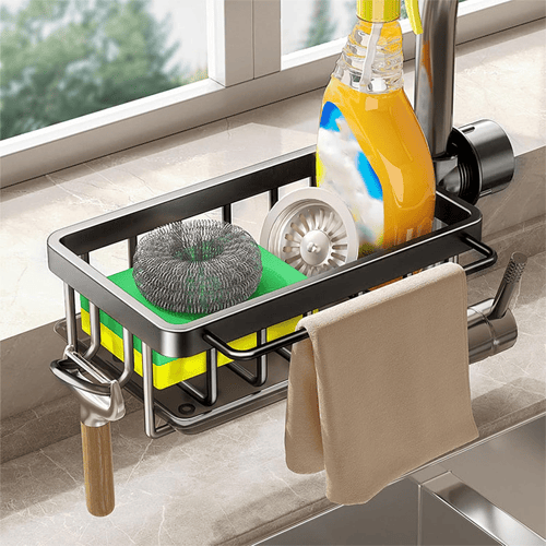 Faucet Drainer Basket – No-Drill Sink Organizer - detail image 14