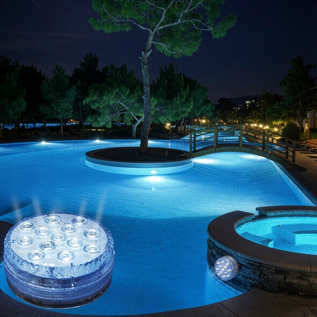 💥Submersible LED Pool Lights (RF Remote Control )