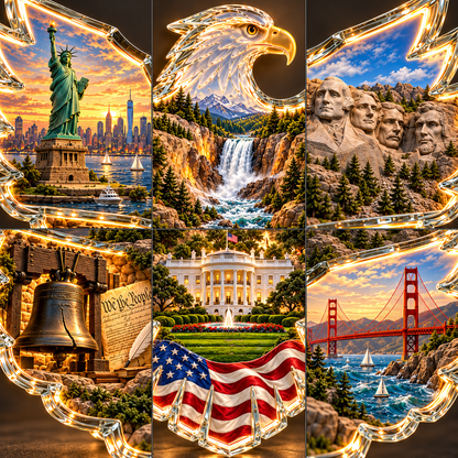 🦅🇺🇸 American Heritage™ Lighted Eagle Wall Art ✨
