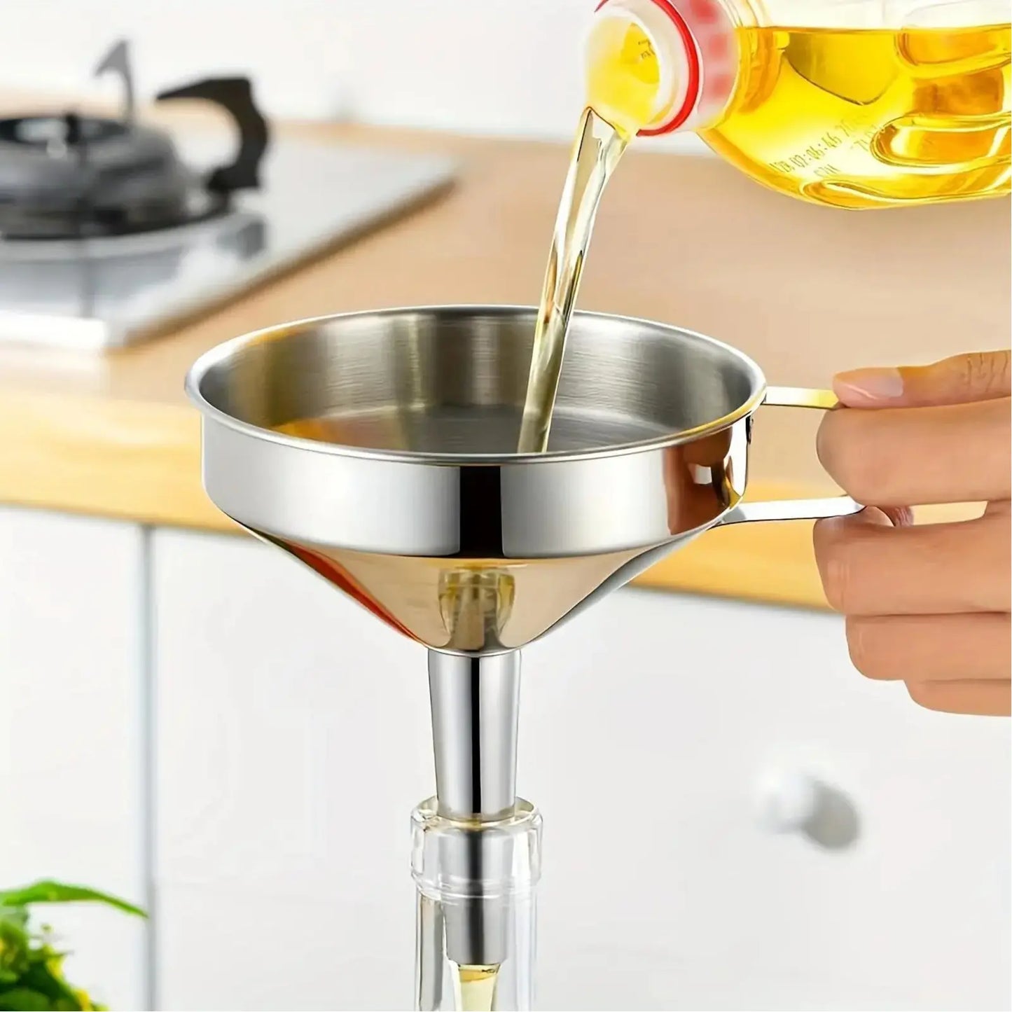👨‍🍳Premium Food Grade Stainless Steel Funnel with Food Filter Strainer