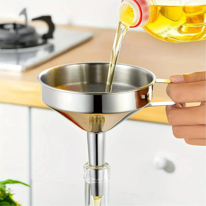 👨‍🍳Premium Food Grade Stainless Steel Funnel with Food Filter Strainer