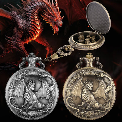 Dragon Crest Pocket Watch Dice Set