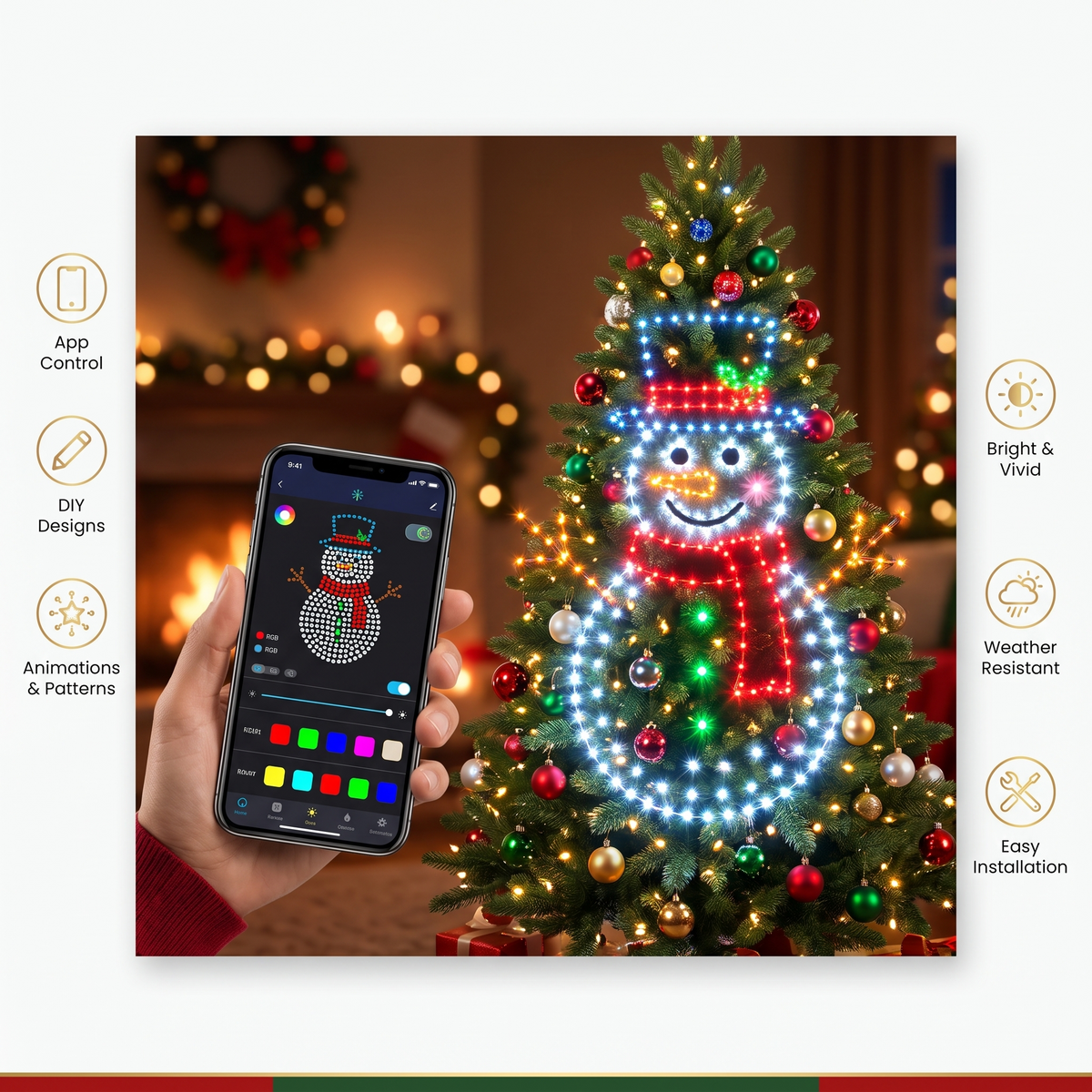 🎄 Smart Christmas Tree Lights ✨ 100+ Effects, DIY Animations & Music Sync