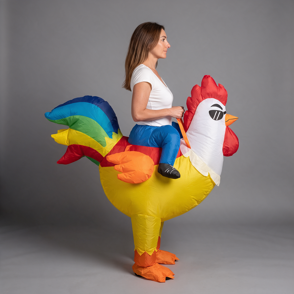 🐔 Inflatable Chicken Costume – Ride Into the Party!