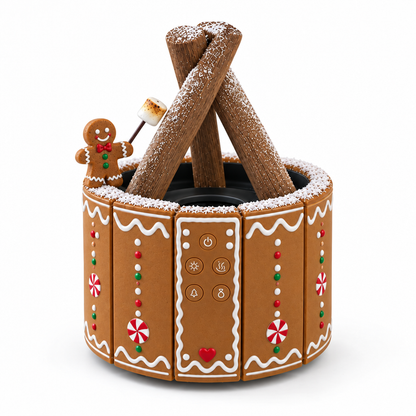 🎅 Christmas Campfire Mist Humidifier 🔥 LED Flame-Effect Holiday Decoration