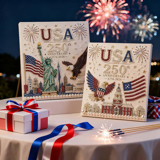 🔥LAST DAY 50% OFF - 🇺🇸 USA 250th Anniversary DIY Pearl Painting Kit ✨❤️‍🔥