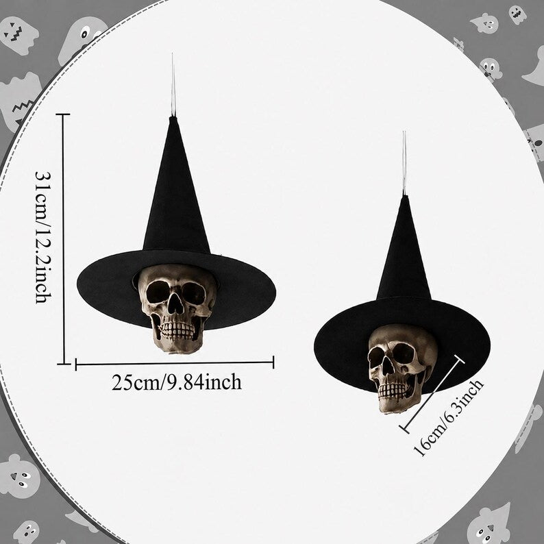 Gothic Floating Skull Witch Hat
