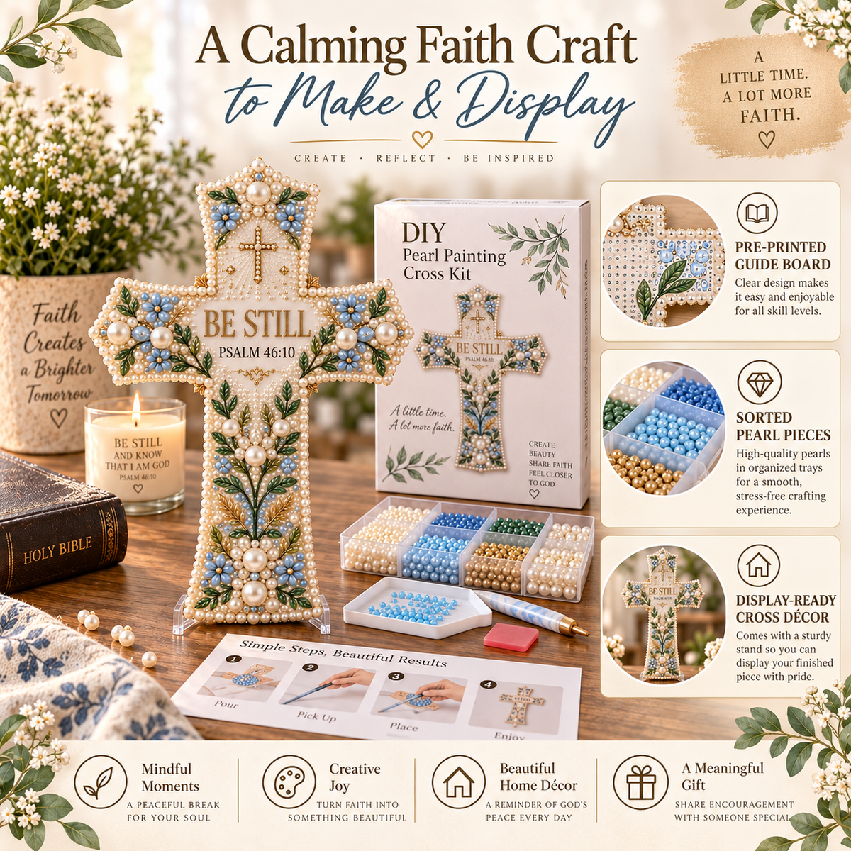 🎄 ✨ Last Day 49% OFF ✝️ Scripture Cross DIY Kit Collection