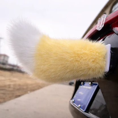 🦊 Fluffy Fox Tail Car Decor | Cute Auto Accessory
