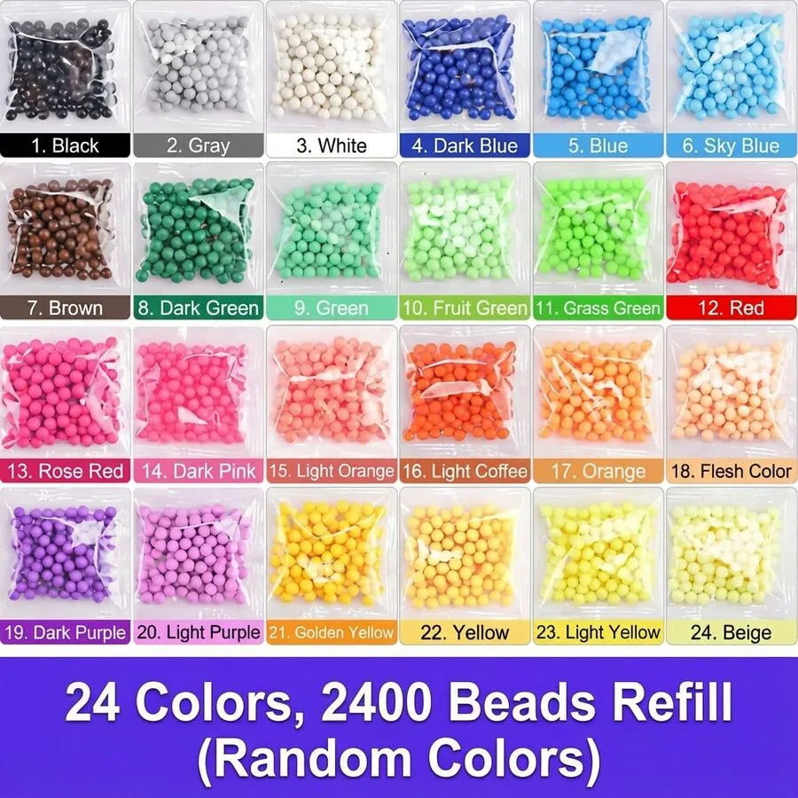 Magic Water Beads Puzzle Toys-Creative DIY Mosaic Crafts for Kids Ages 3+