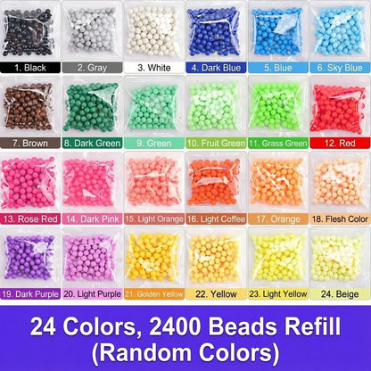Magic Water Beads Puzzle Toys-Creative DIY Mosaic Crafts for Kids Ages 3+