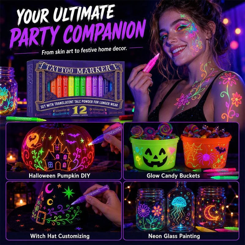 Glow Party Tattoo Pens