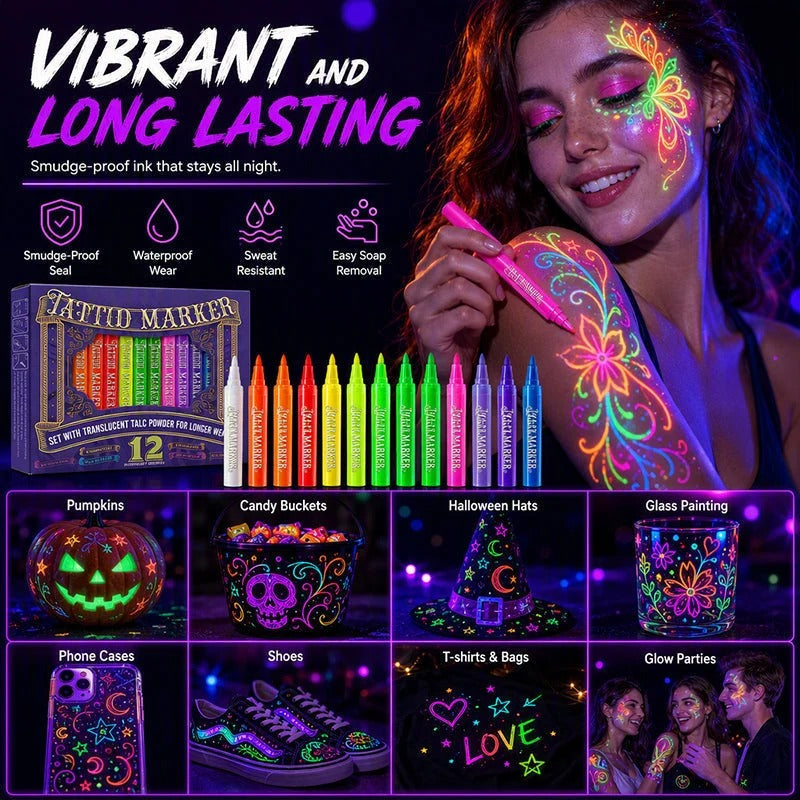 Glow Party Tattoo Pens