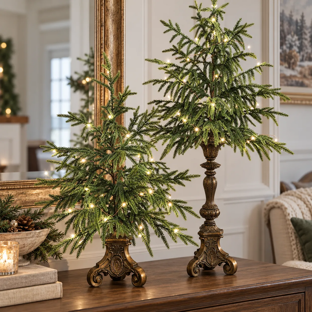 🔥Vintage Lighted Norfolk Pine Tree