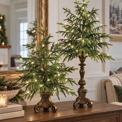 🔥Vintage Lighted Norfolk Pine Tree