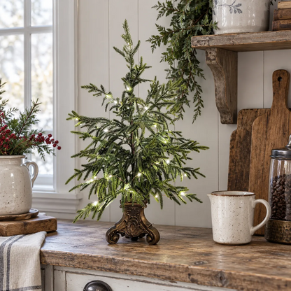 🔥Vintage Lighted Norfolk Pine Tree