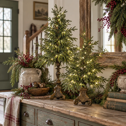 🔥Vintage Lighted Norfolk Pine Tree