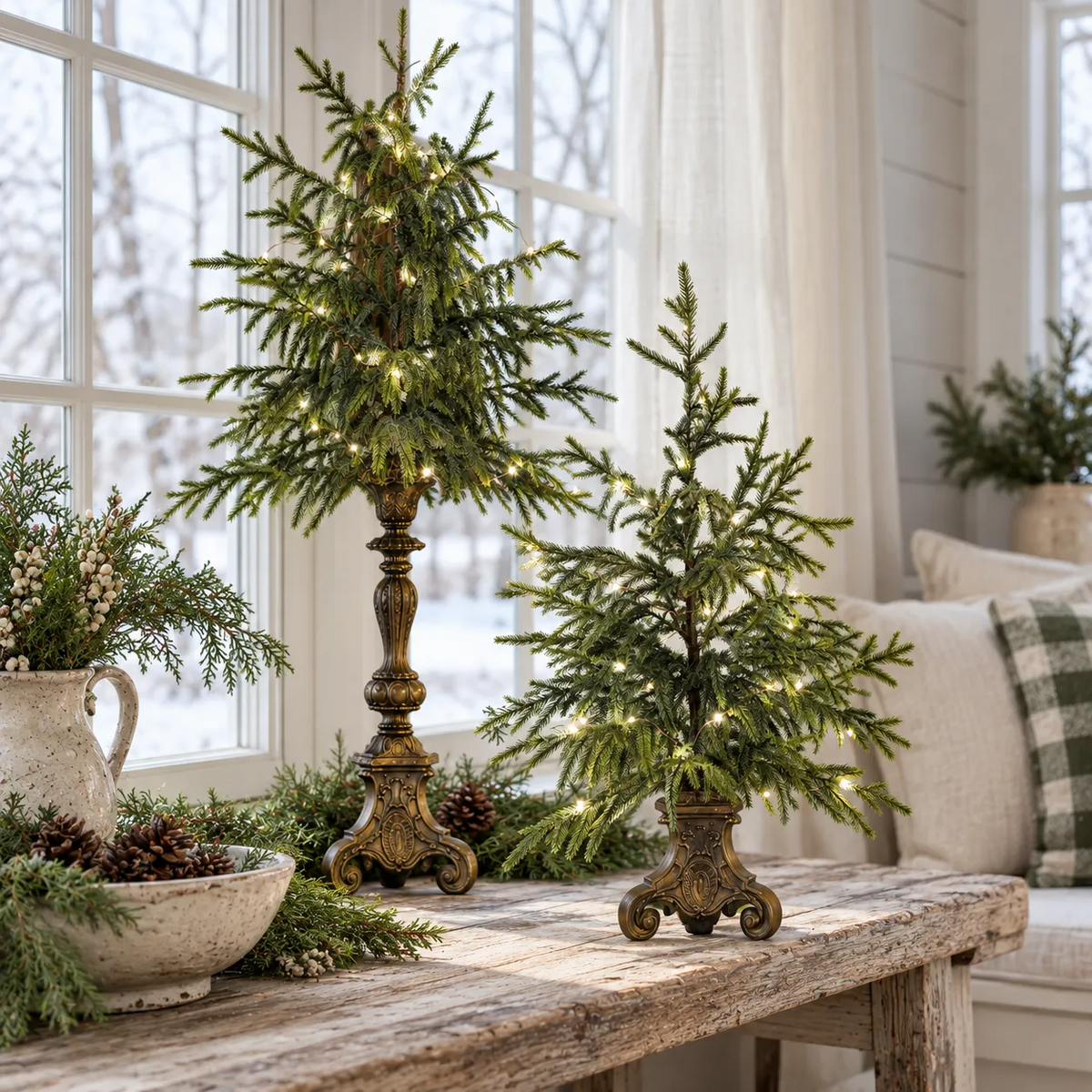 🔥Vintage Lighted Norfolk Pine Tree