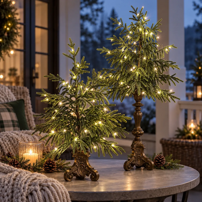 🔥Vintage Lighted Norfolk Pine Tree