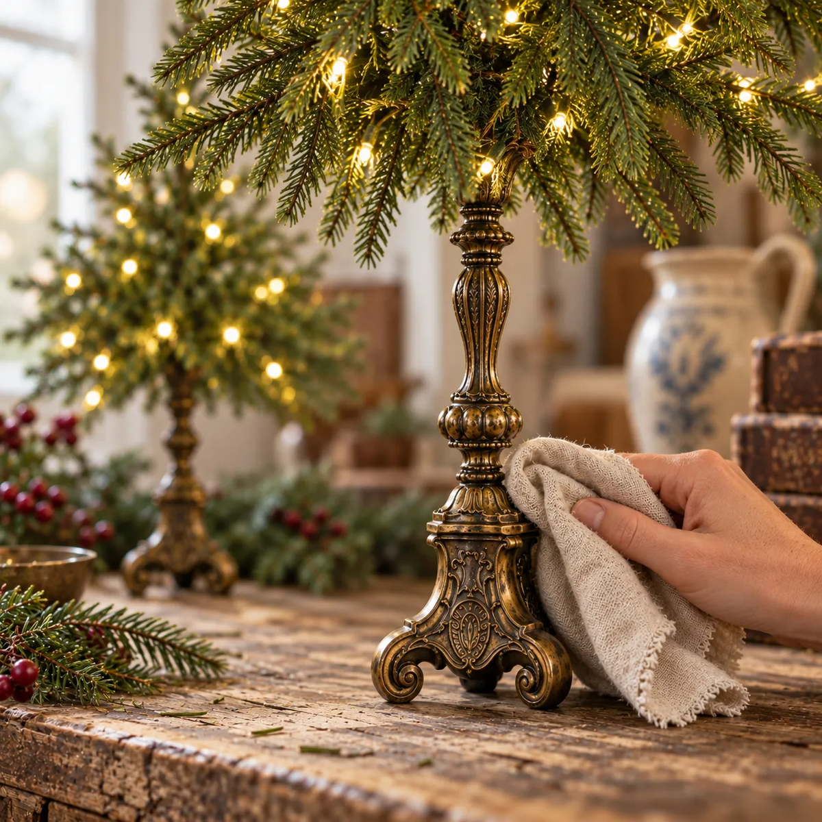 🔥Vintage Lighted Norfolk Pine Tree
