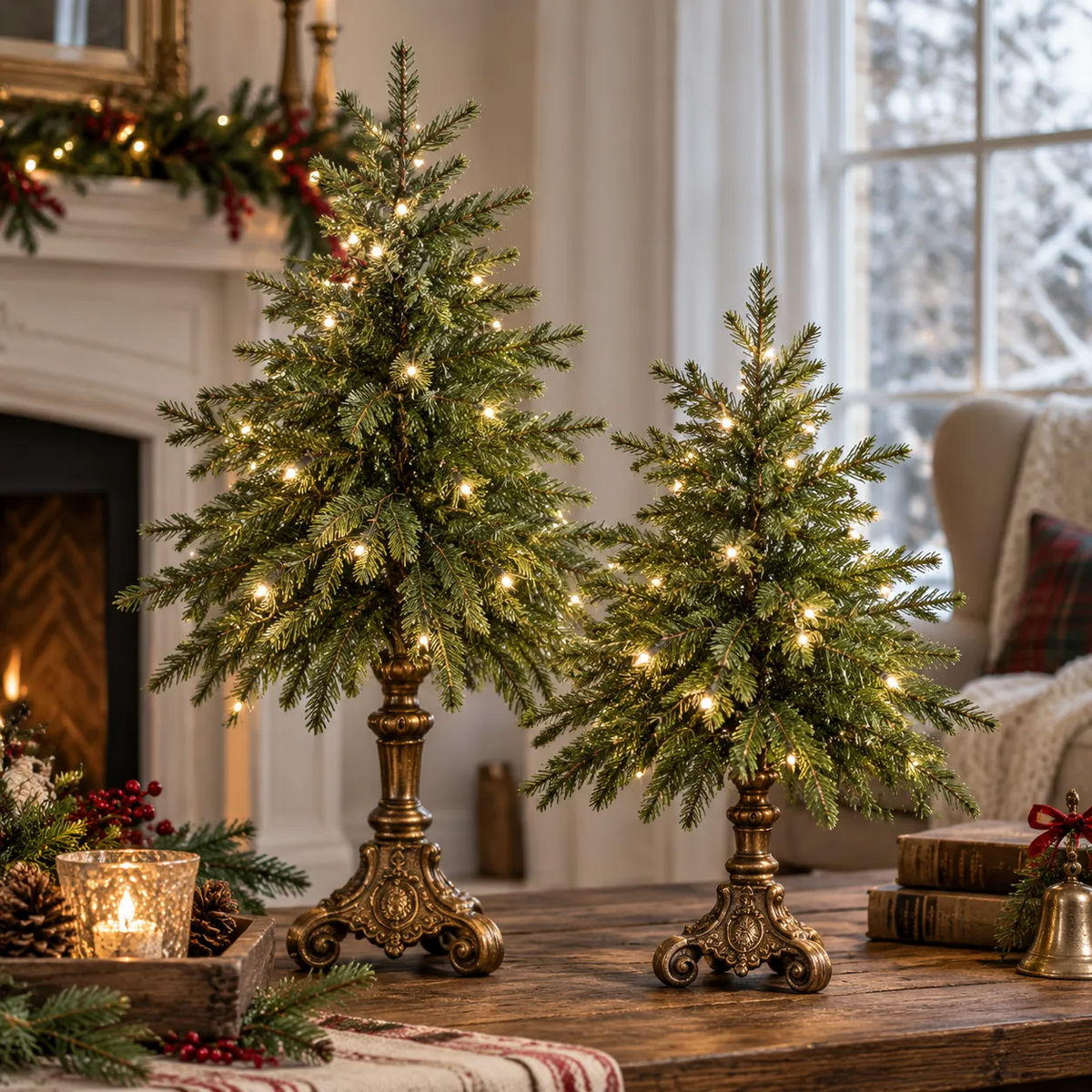 🔥Vintage Lighted Norfolk Pine Tree