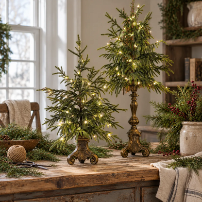 🔥Vintage Lighted Norfolk Pine Tree