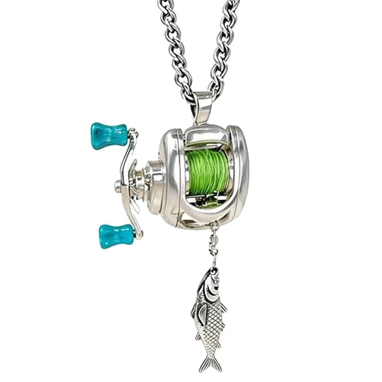 🎣 Mini Fishing Reel Necklace