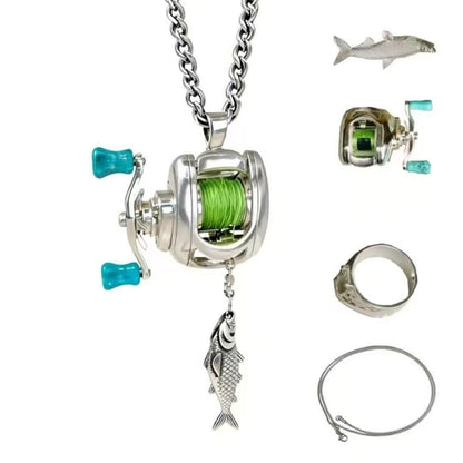 🎣 Mini Fishing Reel Necklace