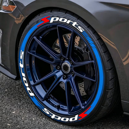 3D Racing Tire Lettering Kit-Suitable for cars and motorcycles