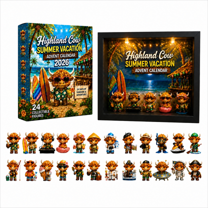 🔥FLASH SALE 50% OFF - 🏖️🐮Highland Cow Summer Vacation Advent Calendar 2026