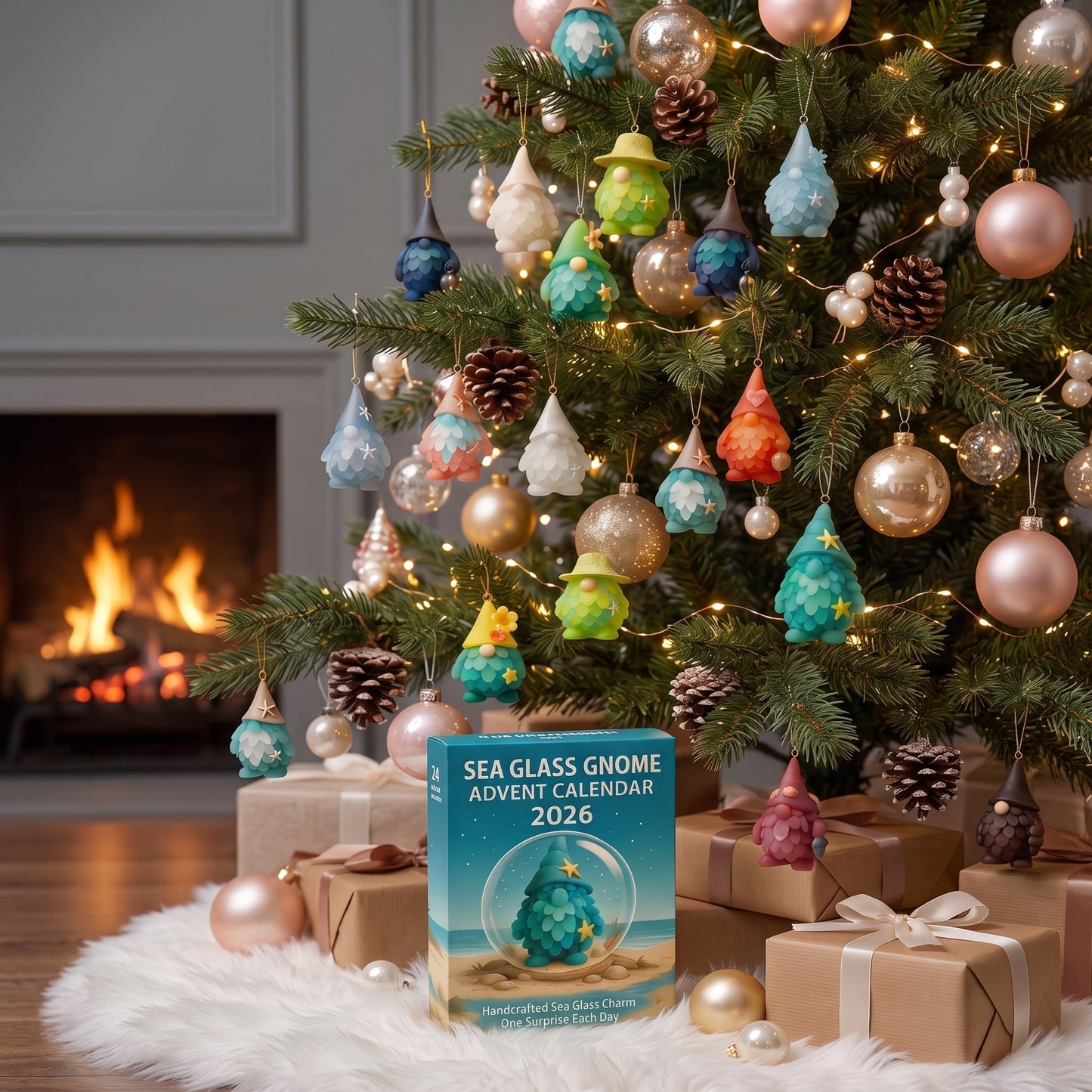🎄Christmas Early Bird Sale |🌊🧝‍♂️Sea Glass Gnome Advent Calendar 2026