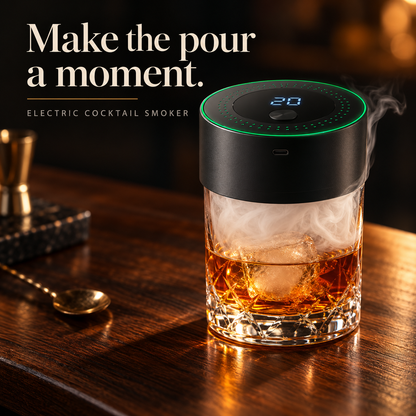 🥃 Electric Whiskey Smoker Kit — Rechargeable, No Butane