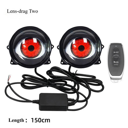 🔥 Dynamic Demon Eye LED Projector Lights – RGB Car Headlight Upgrade for Cars & Motorcycles