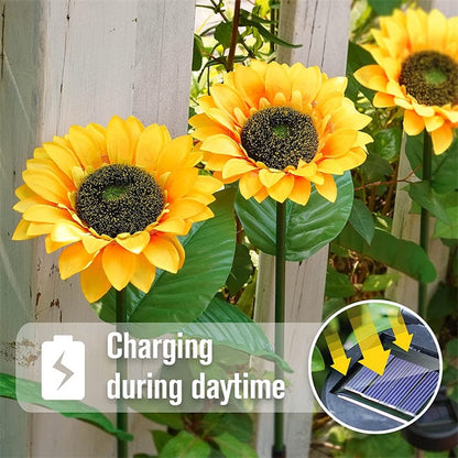 🌻 Sunflower Solar Lights – Auto On/Off, 14H Glow, IP65 Waterproof ☀️