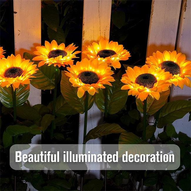 🌻 Sunflower Solar Lights – Auto On/Off, 14H Glow, IP65 Waterproof ☀️