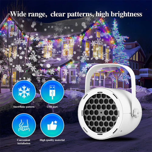 📢📢50 % OFF !!🎅【🎁Best Christmas Gift🎁】🎄16-Pattern USB Christmas Projector Light