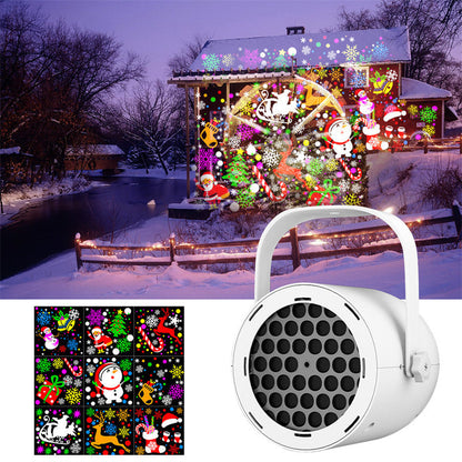 📢📢50 % OFF !!🎅【🎁Best Christmas Gift🎁】🎄16-Pattern USB Christmas Projector Light