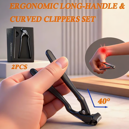 ✂️ Say Goodbye to Thick Toenail Struggles with Large Opening Stainless Steel Clippers & Splash Guard