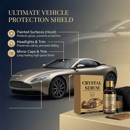 ✨ BUY 1 GET 1 FREE! 🚗 Ceramic Car Coating Kit – Crystal Serum, 9H Hardness & Hydrophobic Effect 🛡️